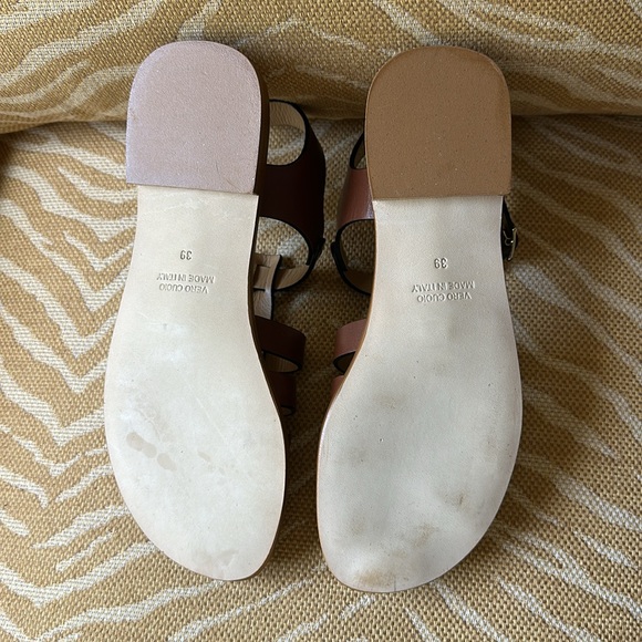 New Ann Mashburn Brown Leather Fisherman Sandals 39 - Picture 4 of 4